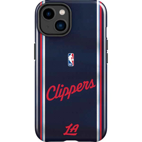 NBA Los Angeles Clippers Distressed Red iPhone 15 Impact Case